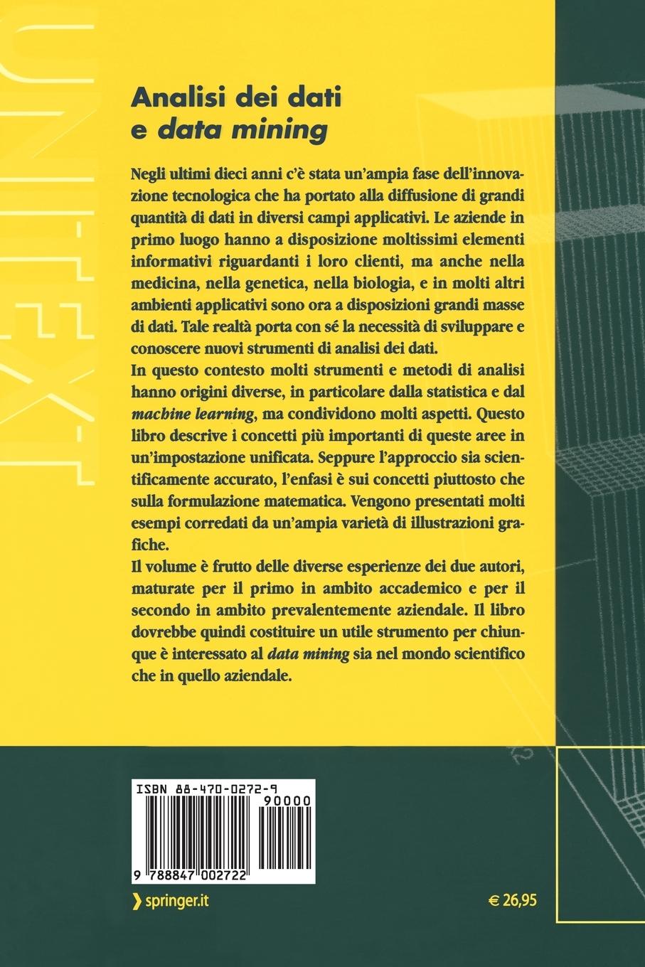 Rückseitencover Analisi dei dati e data mining