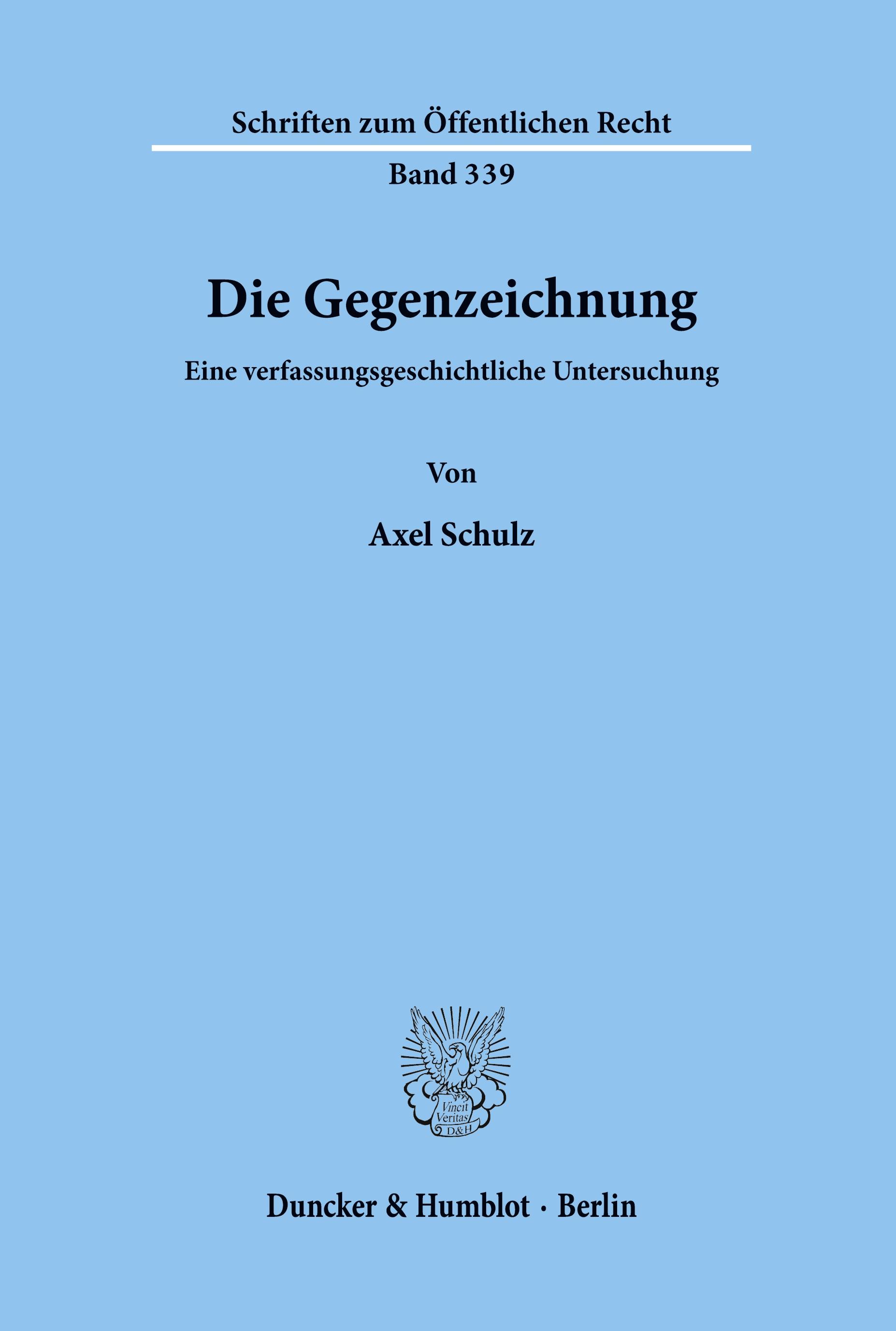 Vorderes Coverbild Die Gegenzeichnung.