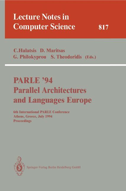 Vorderes Coverbild PARLE '94 Parallel Architectures and Languages Europe