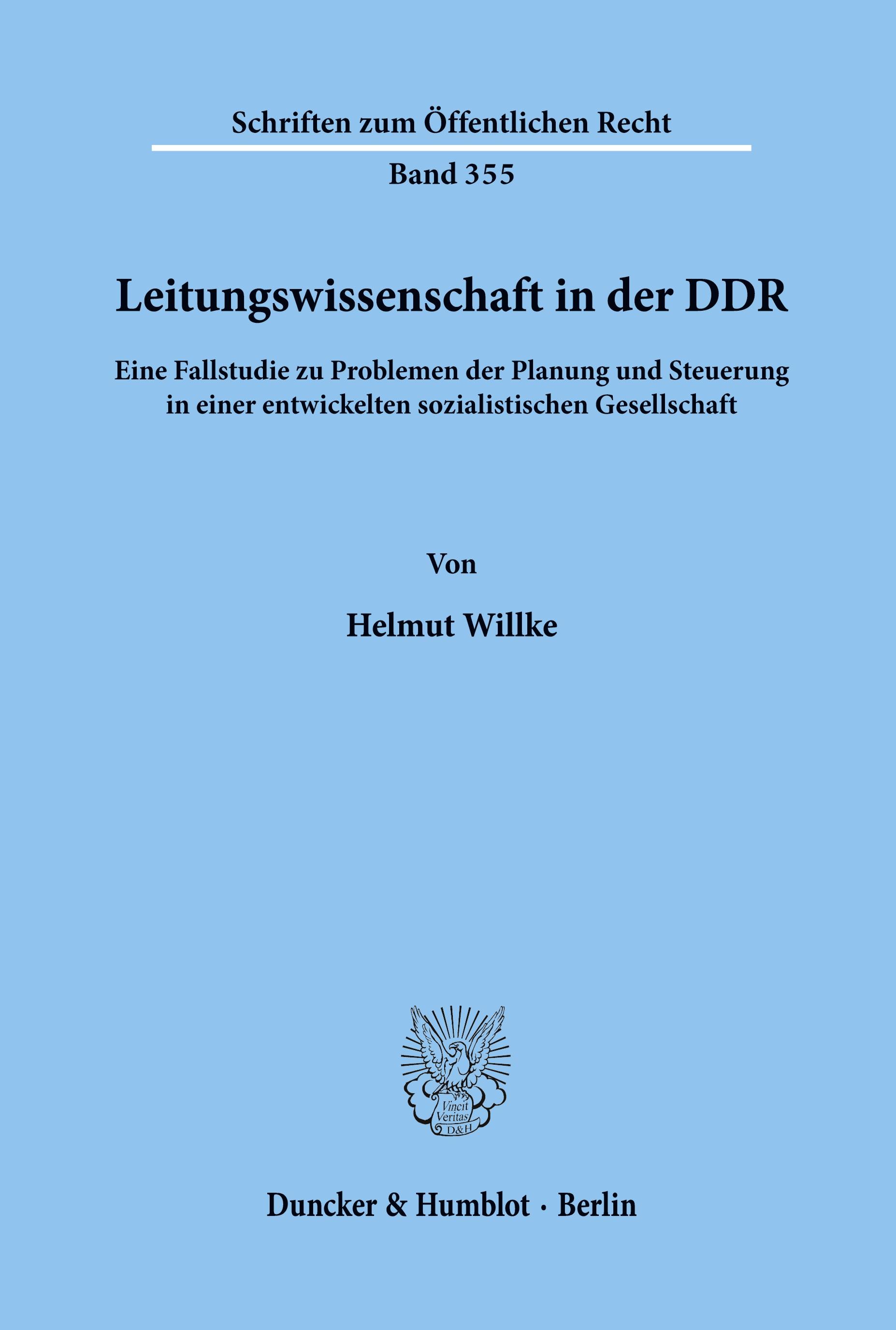 Vorderes Coverbild Leitungswissenschaft in der DDR.