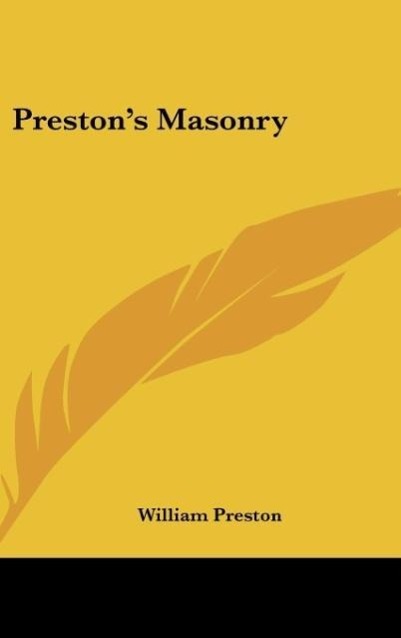 Vorderes Coverbild Preston's Masonry