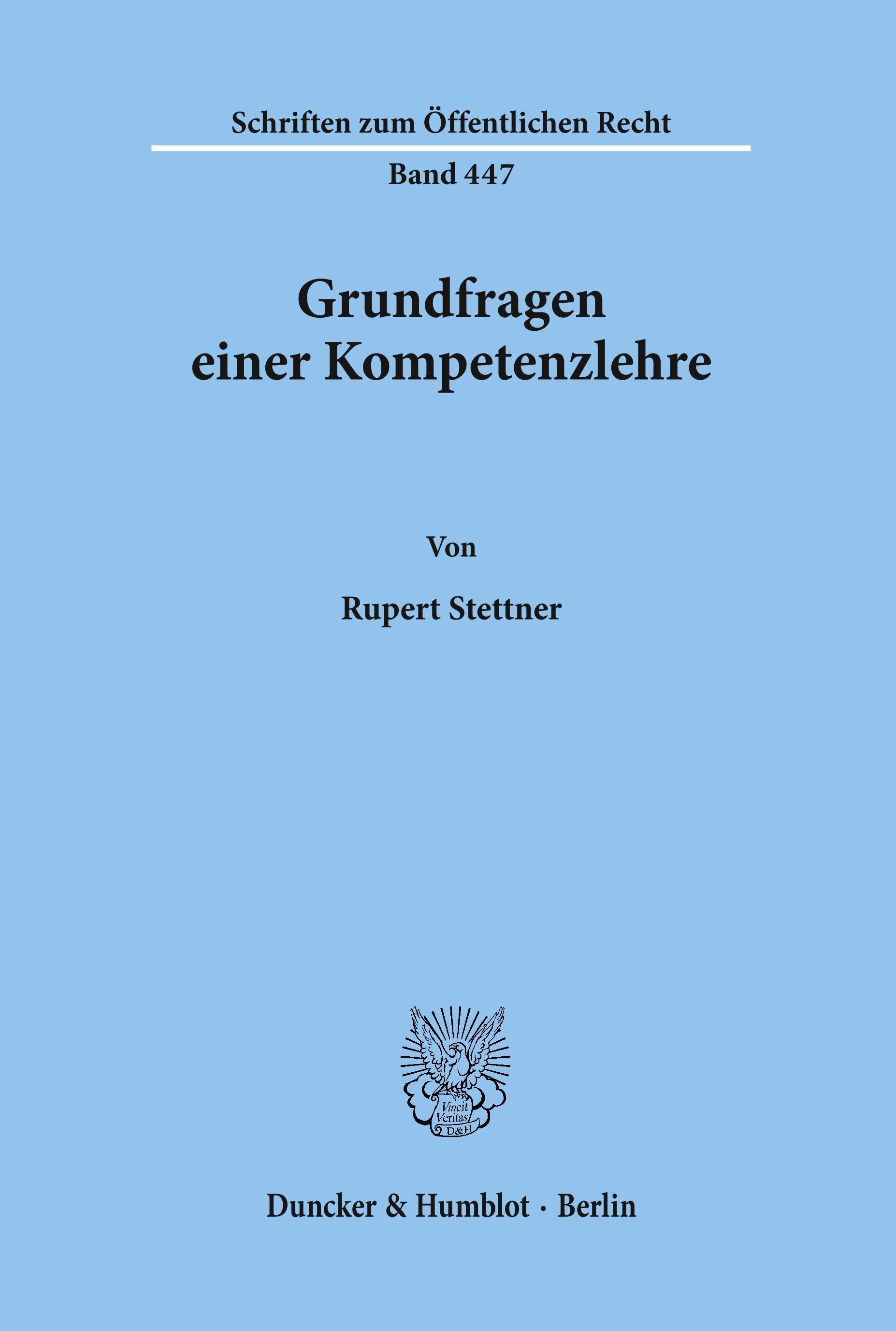 Vorderes Coverbild Grundfragen einer Kompetenzlehre.