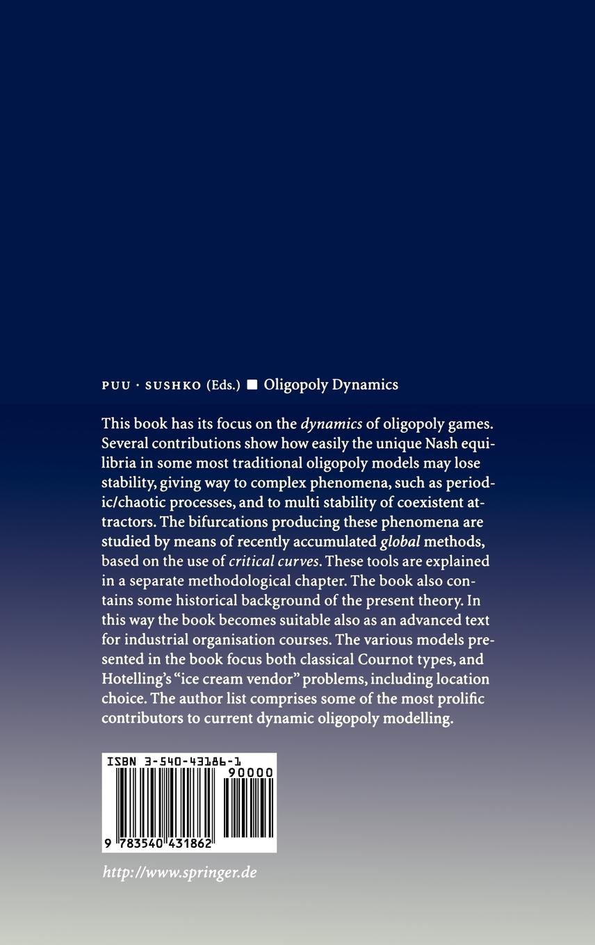 Rückseitencover Oligopoly Dynamics