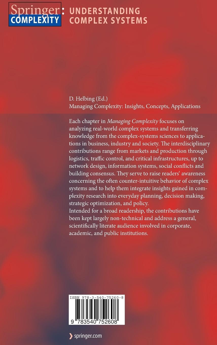Rückseitencover Managing Complexity: Insights, Concepts, Applications
