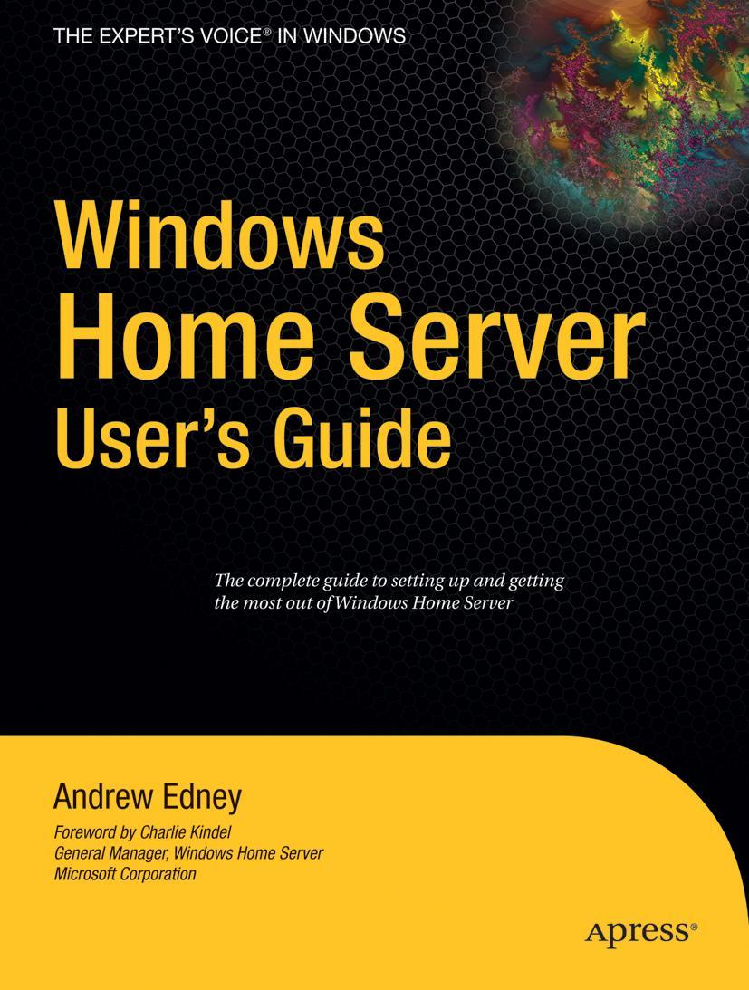 Vorderes Coverbild Windows Home Server User's Guide
