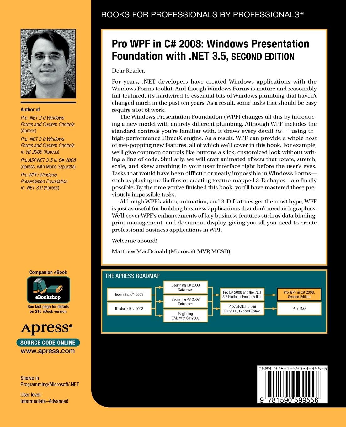 Rückseitencover Pro Wpf in C# 2008