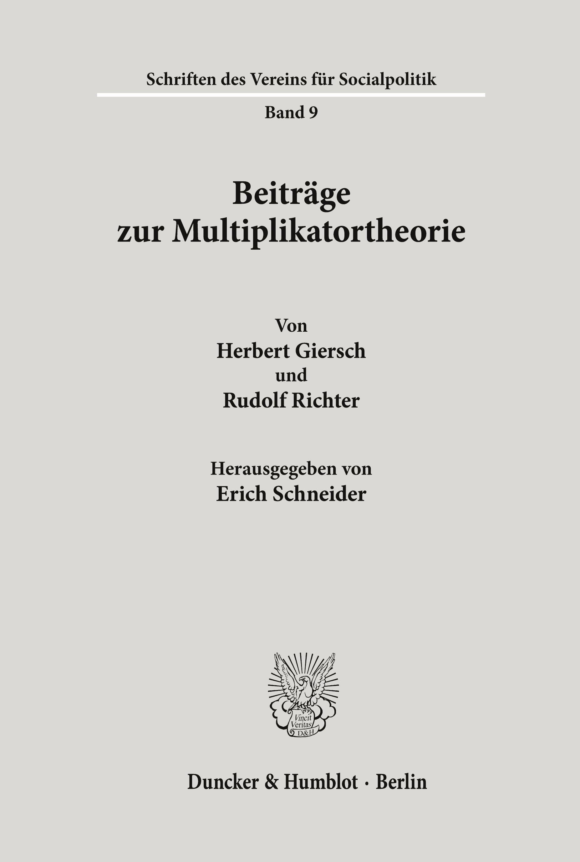 Vorderes Coverbild Beiträge zur Multiplikatortheorie.
