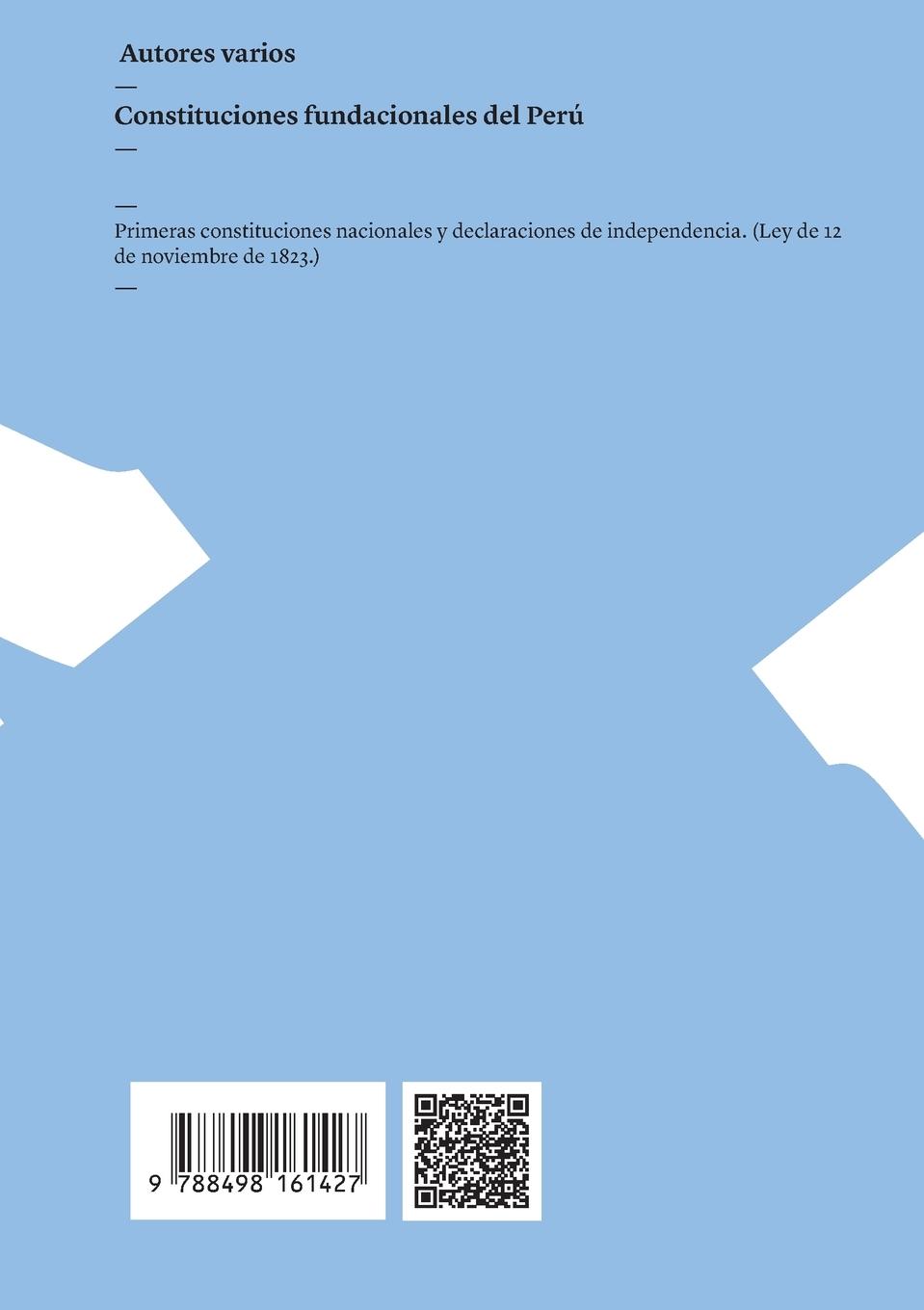 Rückseitencover Constituciones fundacionales del Perú