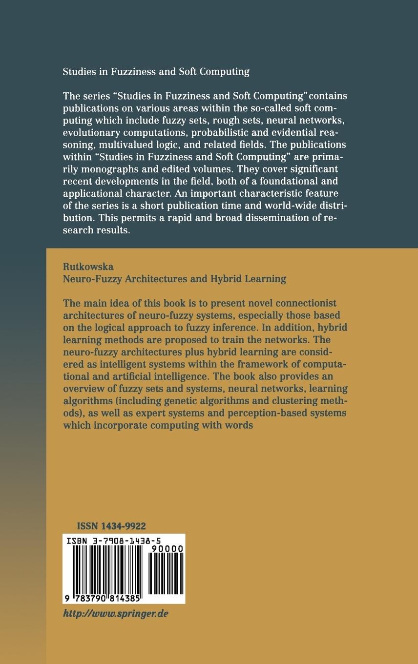 Rückseitencover Neuro-Fuzzy Architectures and Hybrid Learning