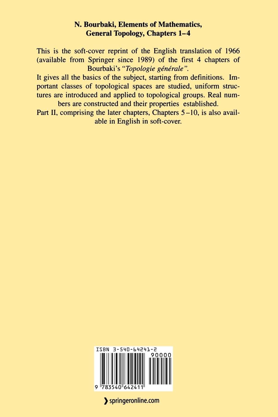 Rückseitencover General Topology