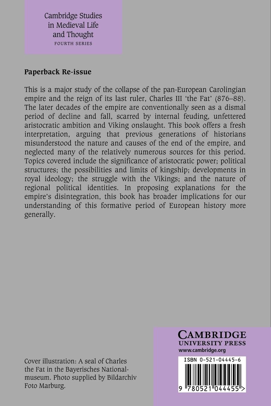 Rückseitencover Kingship and Politics in the Late Ninth Century