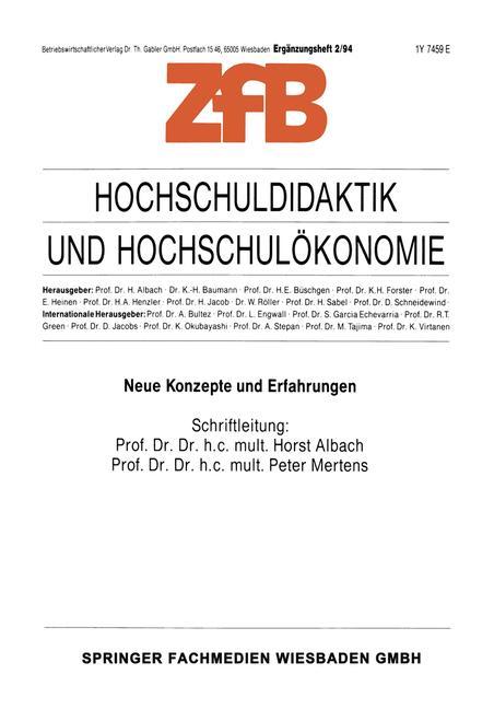 Vorderes Coverbild Hochschuldidaktik und Hochschulökonomie