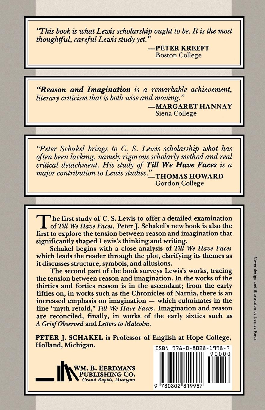 Rückseitencover Reason and Imagination in C. S. Lewis