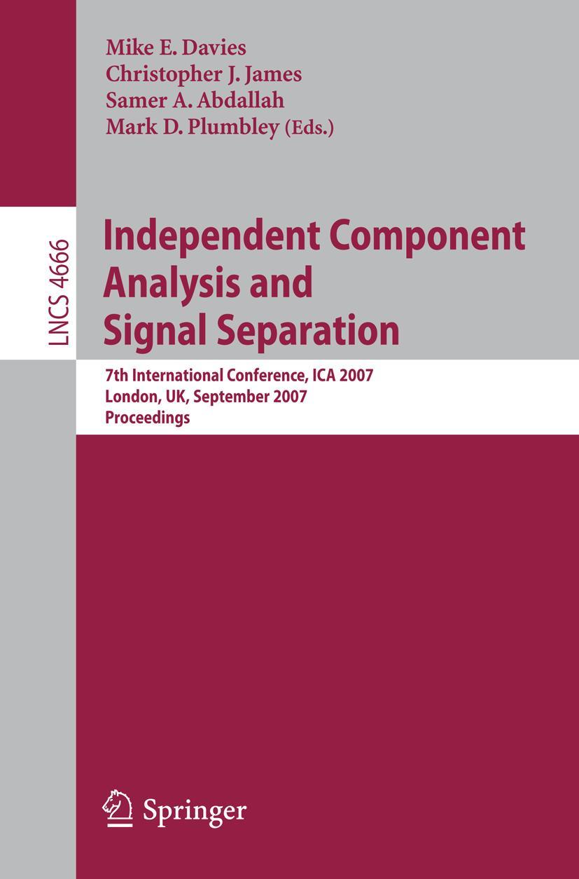 Vorderes Coverbild Independent Component Analysis and Signal Separation