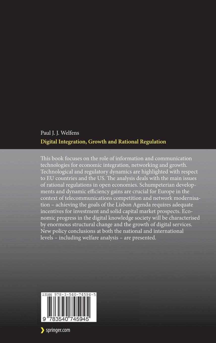 Rückseitencover Digital Integration, Growth and Rational Regulation