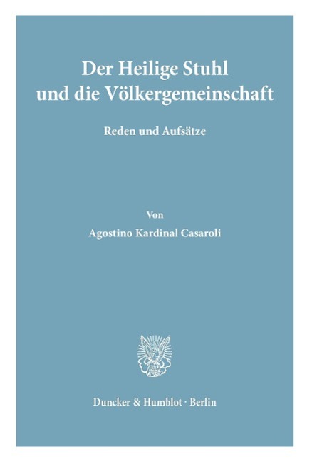 Vorderes Coverbild Der Heilige Stuhl und die Völkergemeinschaft.