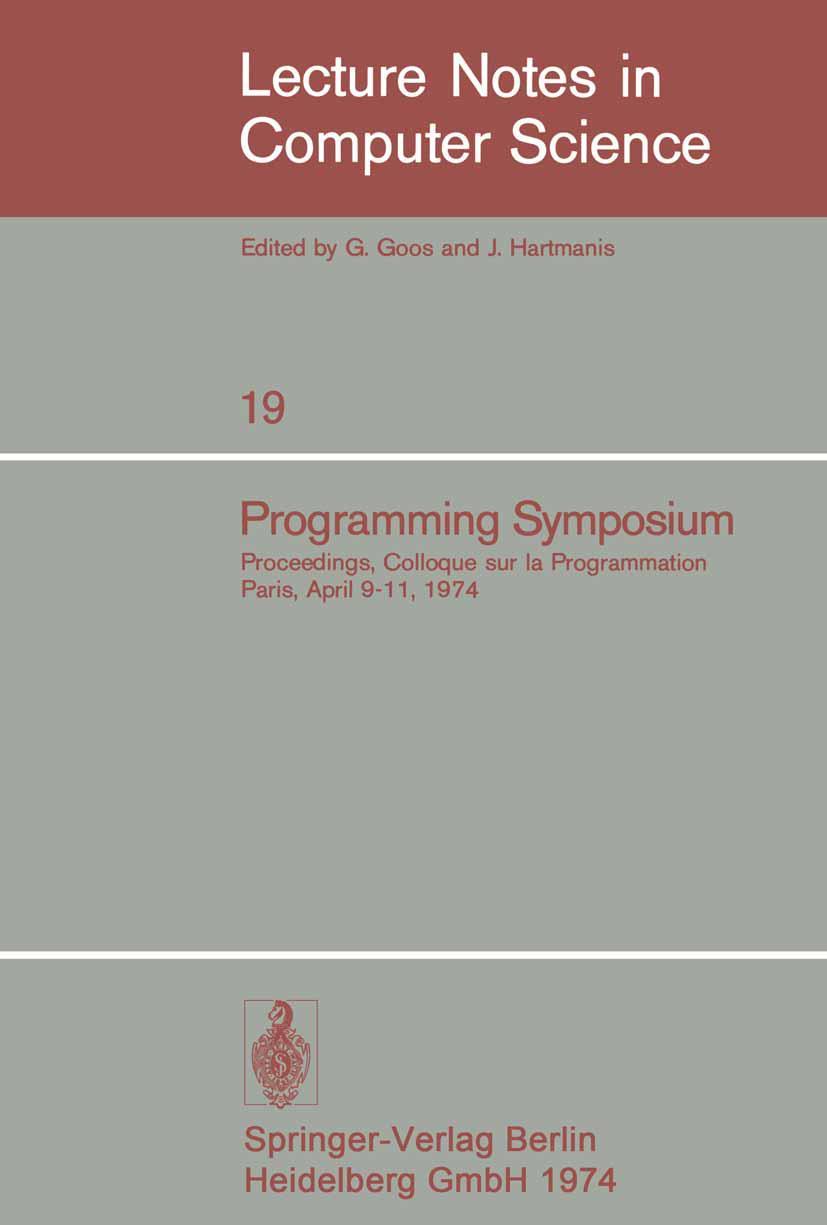 Vorderes Coverbild Programming Symposium