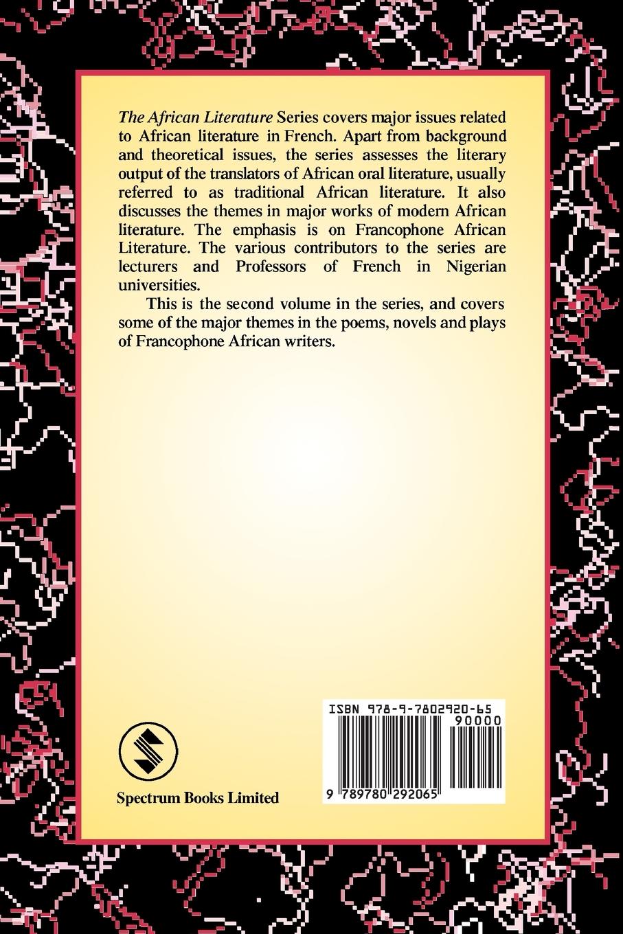 Rückseitencover Themes in African Literature in French