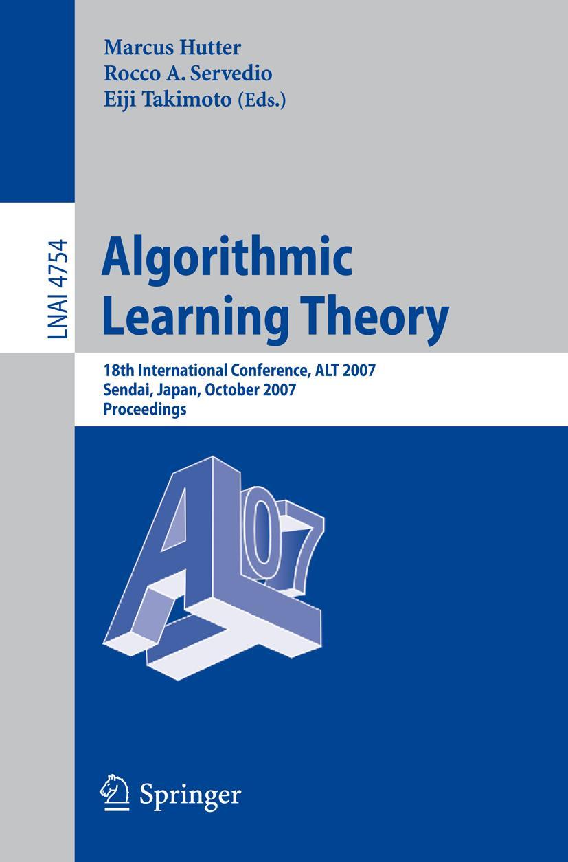 Vorderes Coverbild Algorithmic Learning Theory