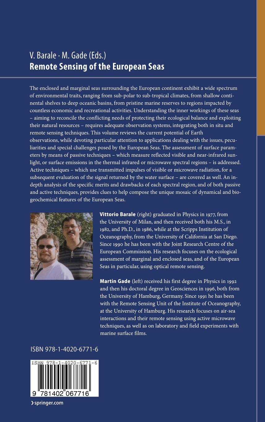 Rückseitencover Remote Sensing of the European Seas