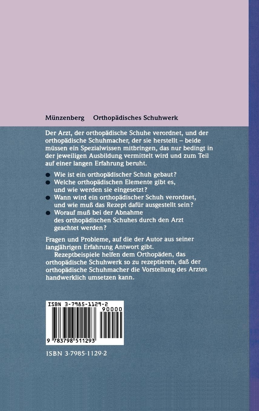 Rückseitencover Orthopädisches Schuhwerk