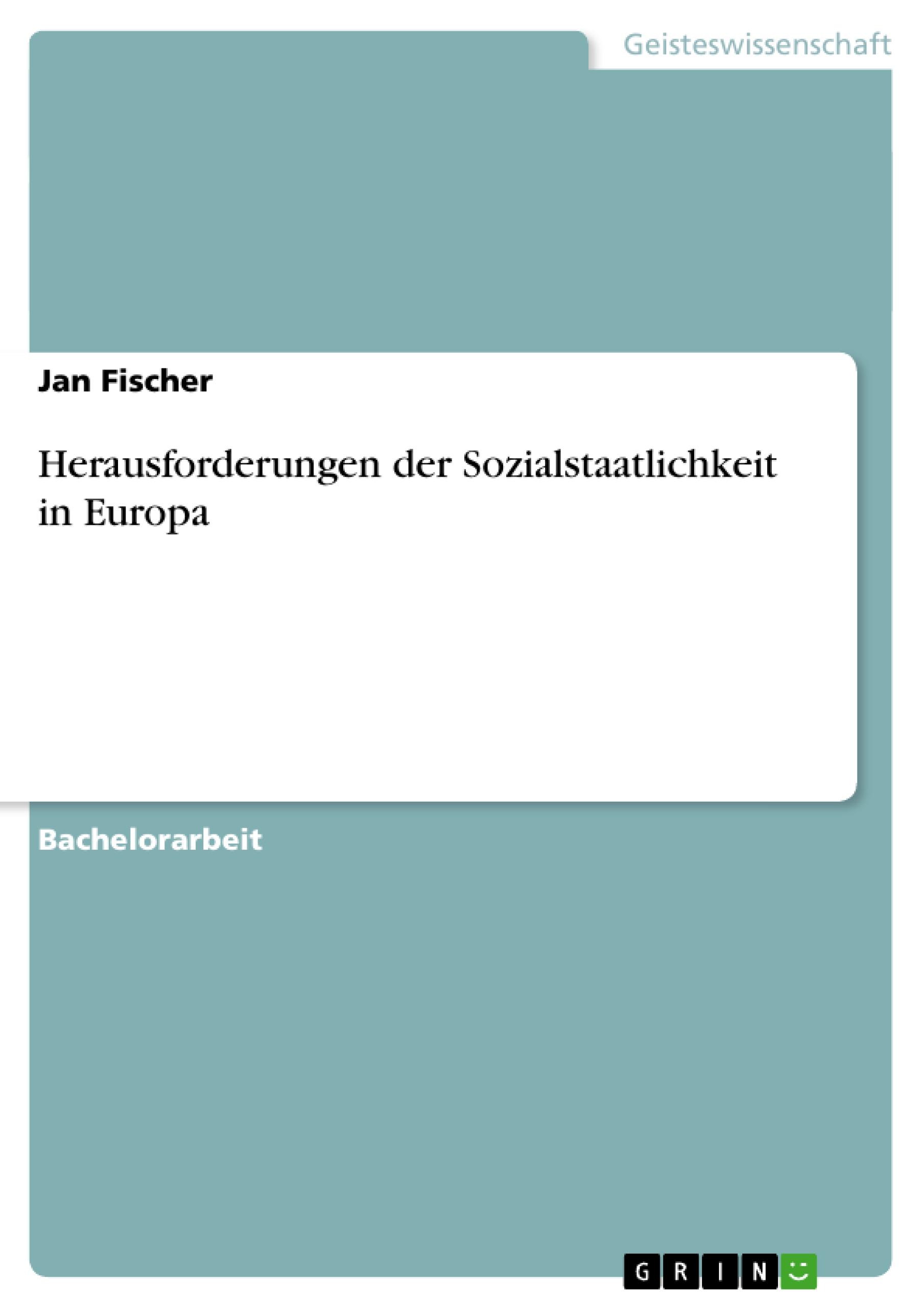 Vorderes Coverbild Herausforderungen der Sozialstaatlichkeit in Europa