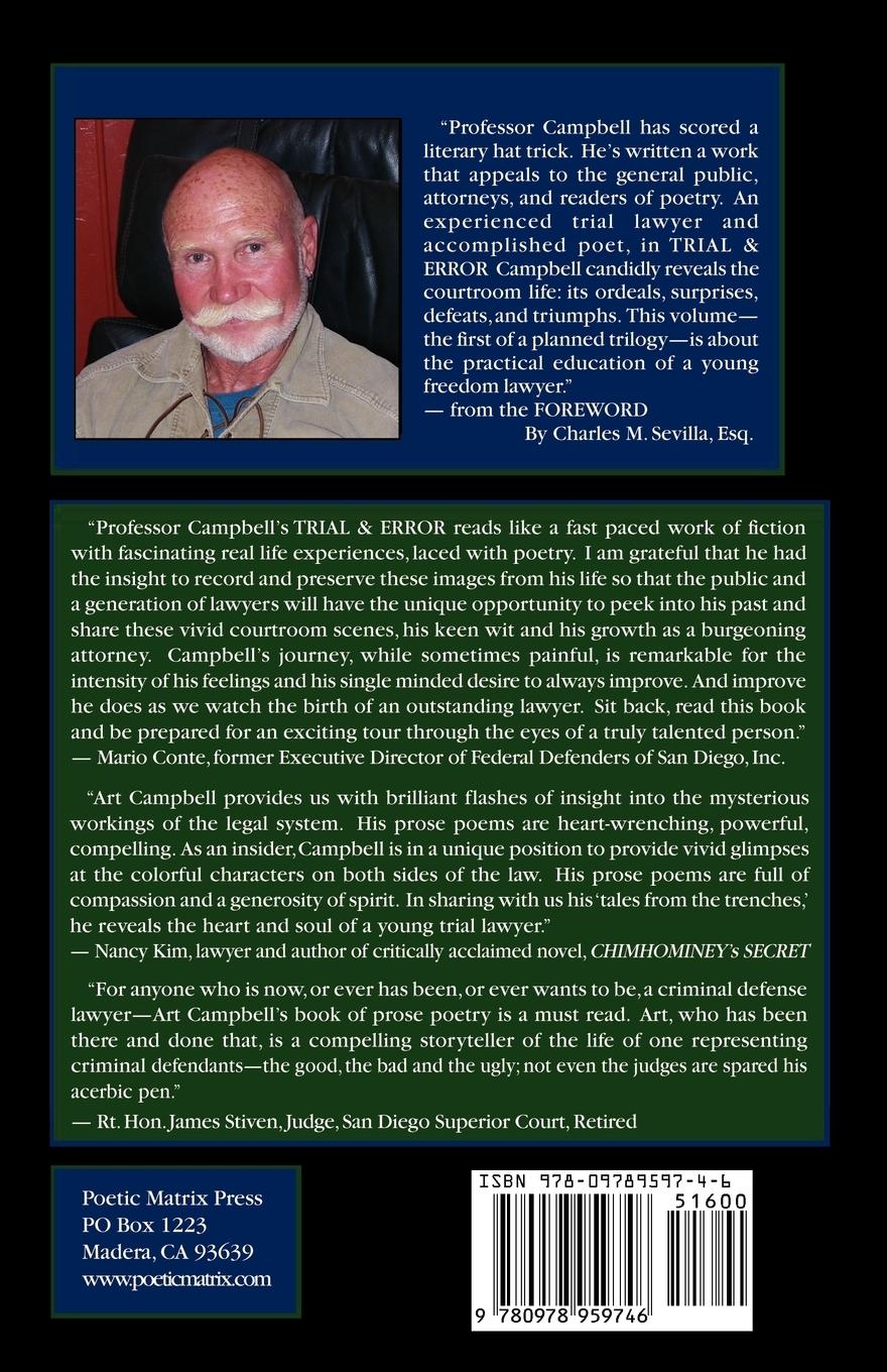 Rückseitencover TRIAL & ERROR The Education of a Freedom Lawyer Volume One