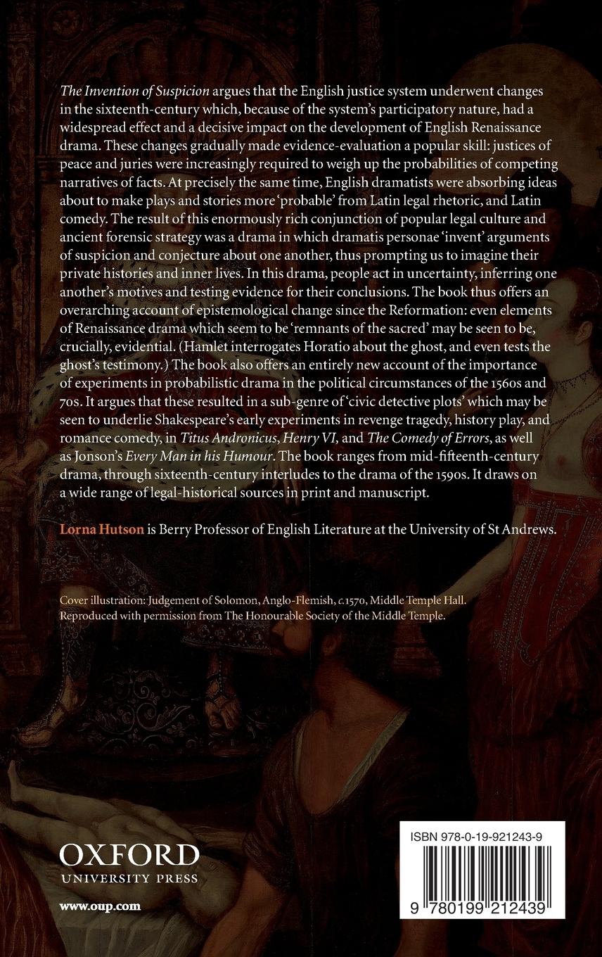 Rückseitencover The Invention of Suspicion