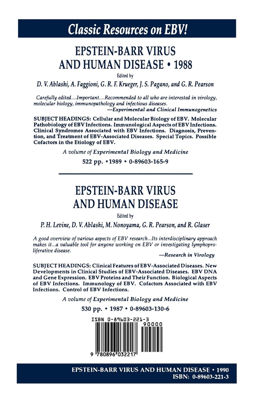 Rückseitencover Epstein-Barr Virus and Human Disease · 1990