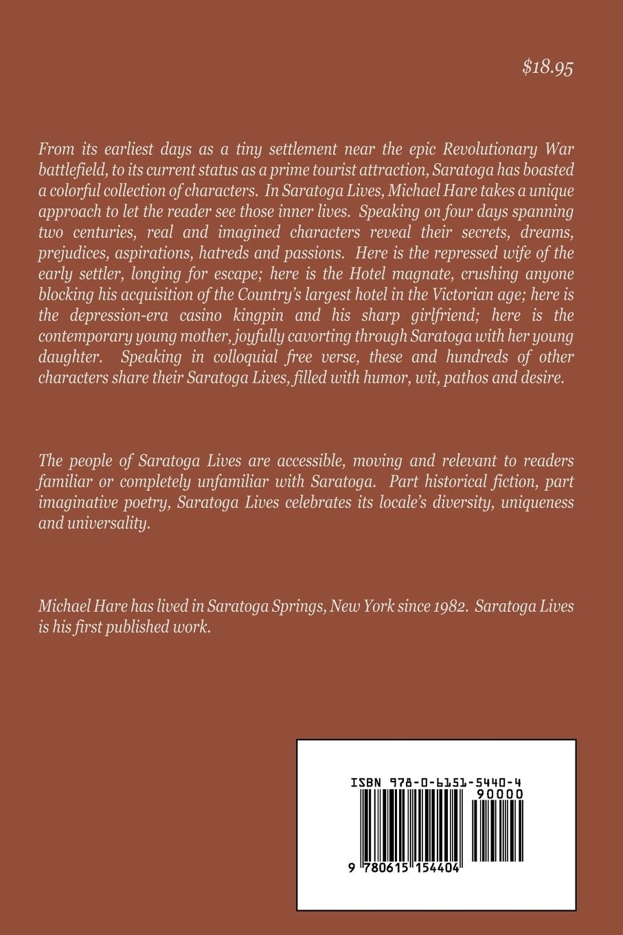 Rückseitencover Saratoga Lives