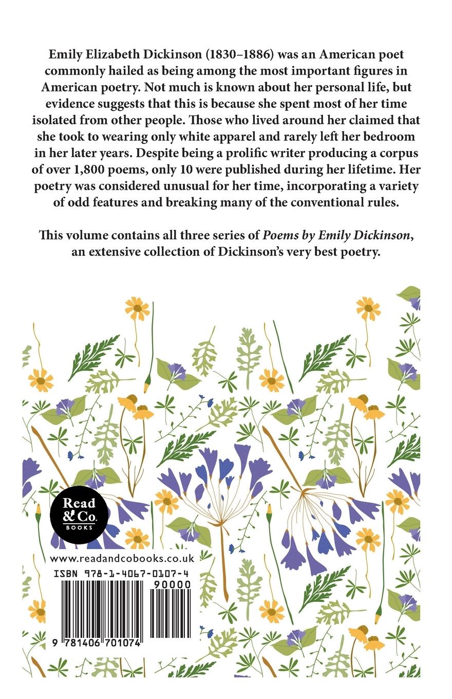 Rückseitencover Poems by Emily Dickinson - Three Series, Complete