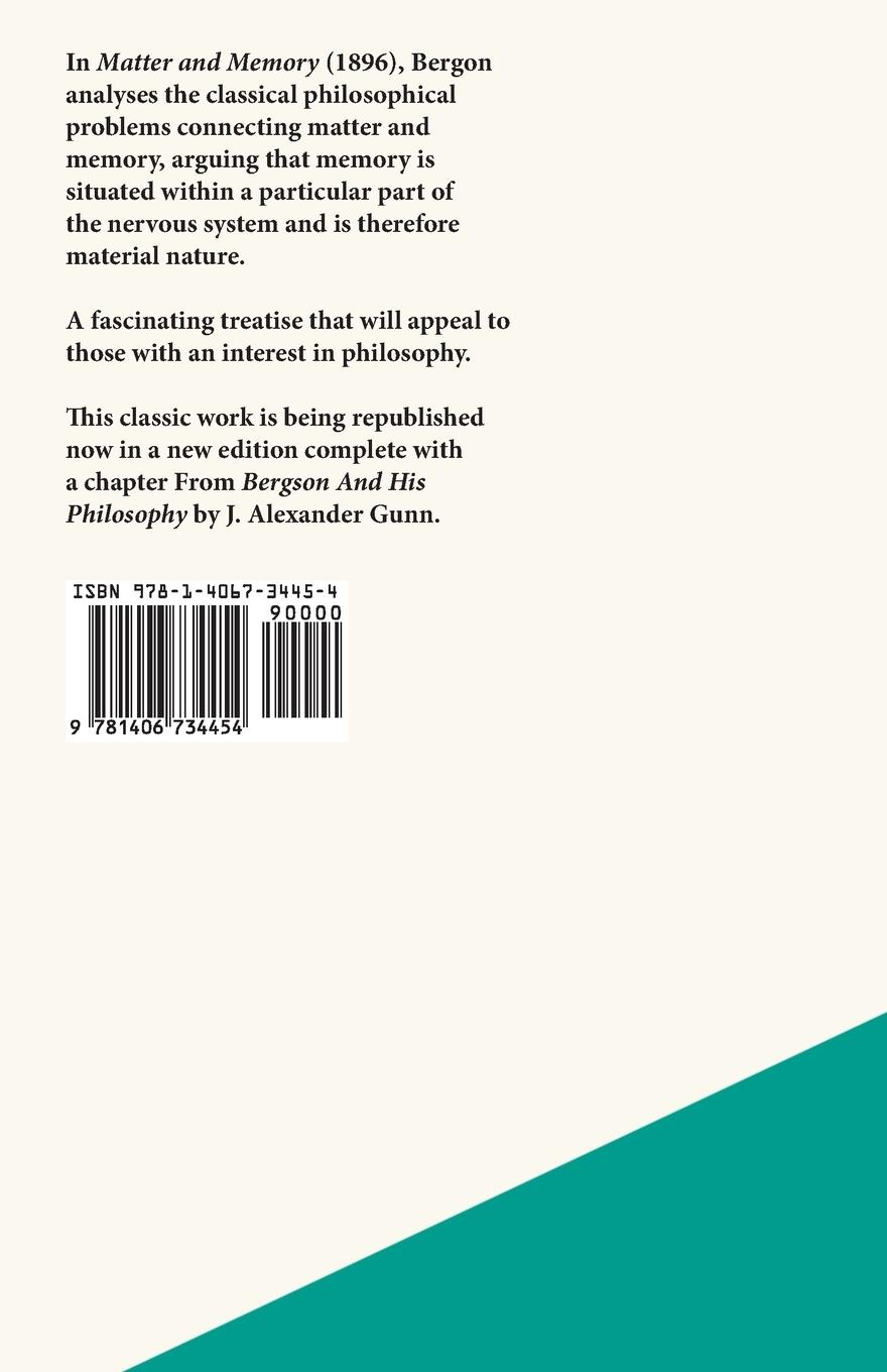 Rückseitencover Matter and Memory