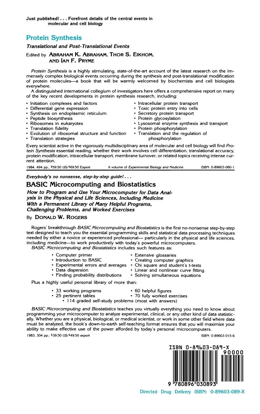 Rückseitencover Directed Drug Delivery