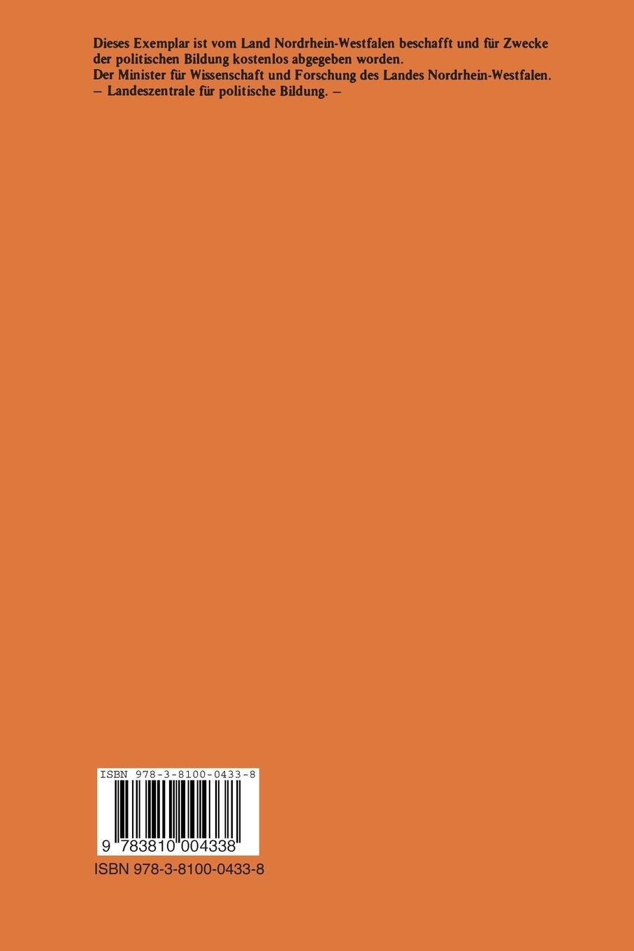 Rückseitencover Effizienz und Emanzipation