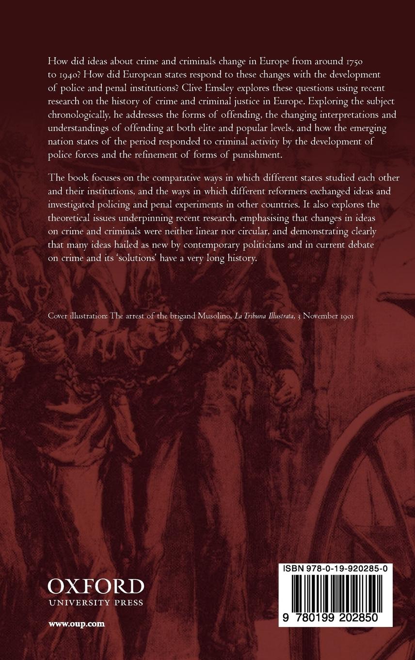 Rückseitencover Crime, Police, and Penal Policy