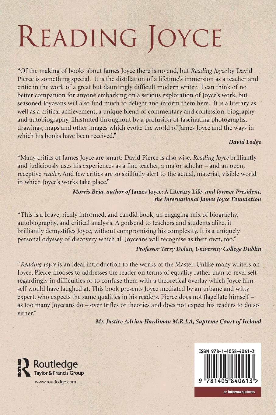 Rückseitencover Reading Joyce