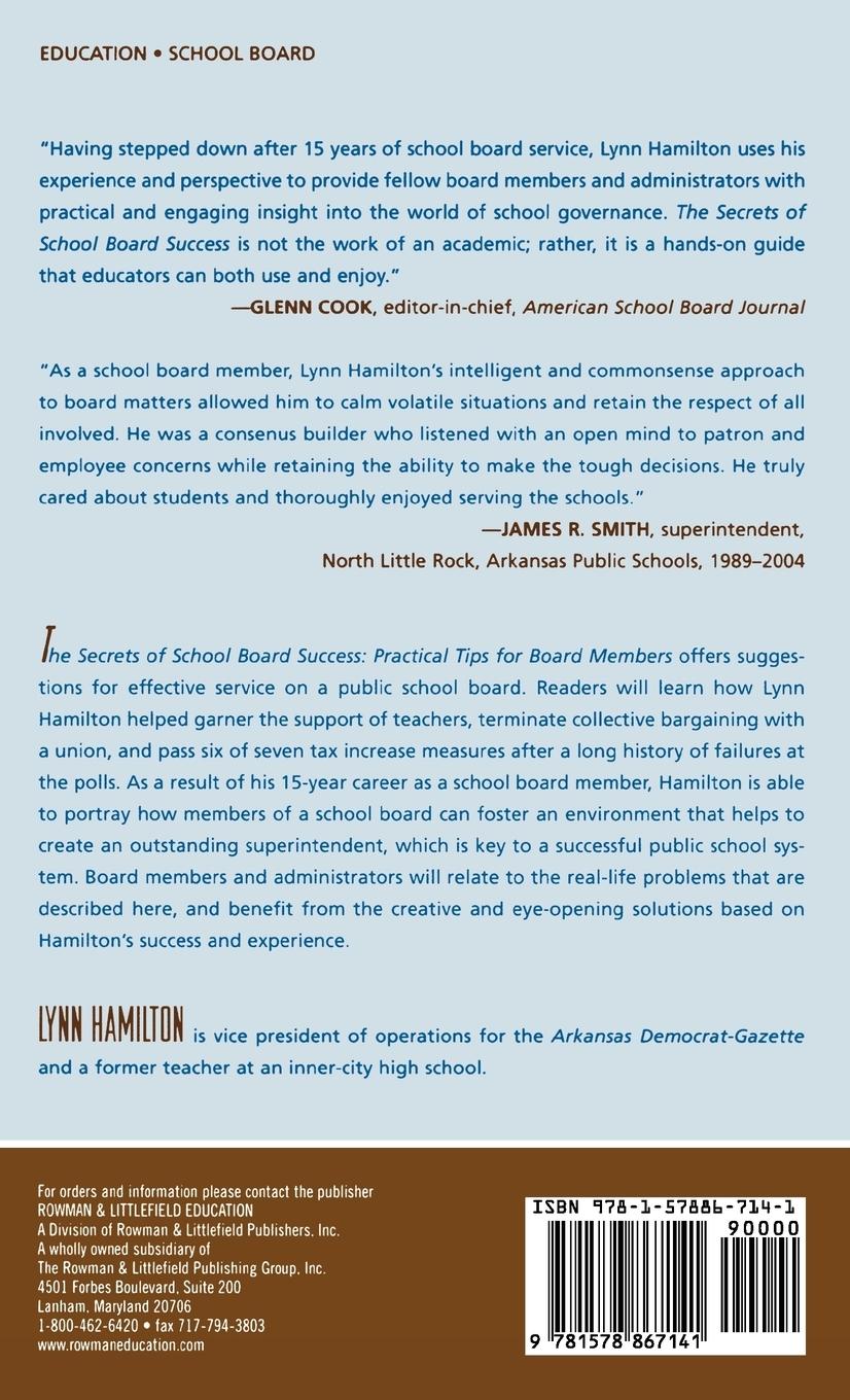 Rückseitencover Secrets of School Board Success