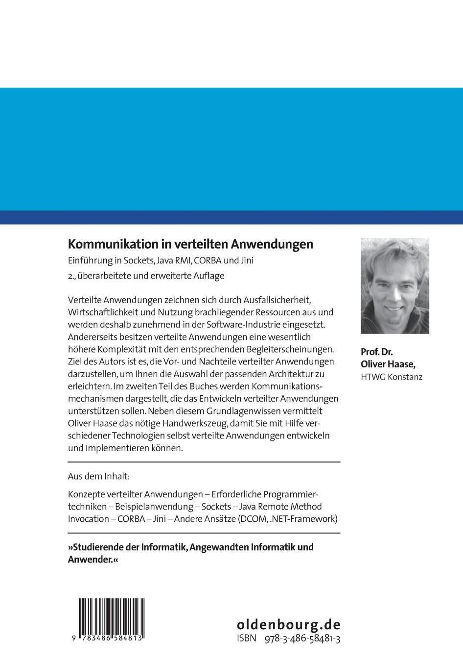 Rückseitencover Kommunikation in verteilten Anwendungen