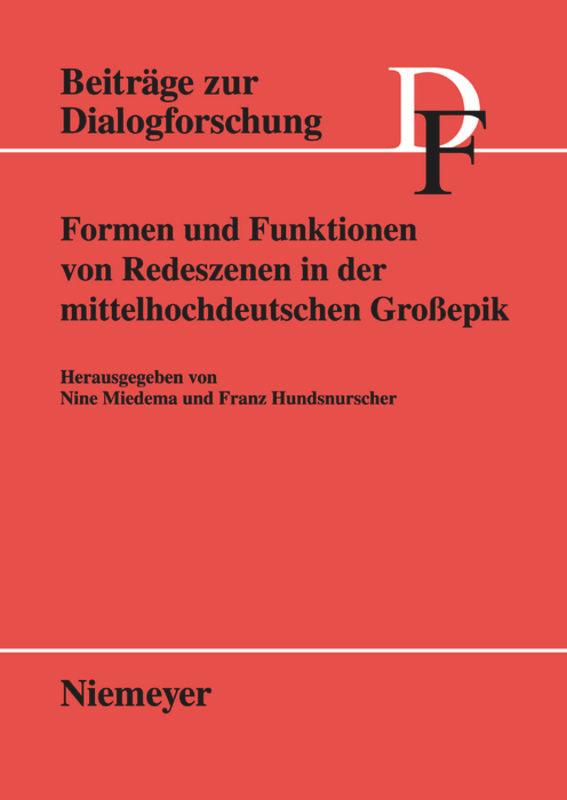 Vorderes Coverbild Formen und Funktionen von Redeszenen in der mittelhochdeutschen Großepik