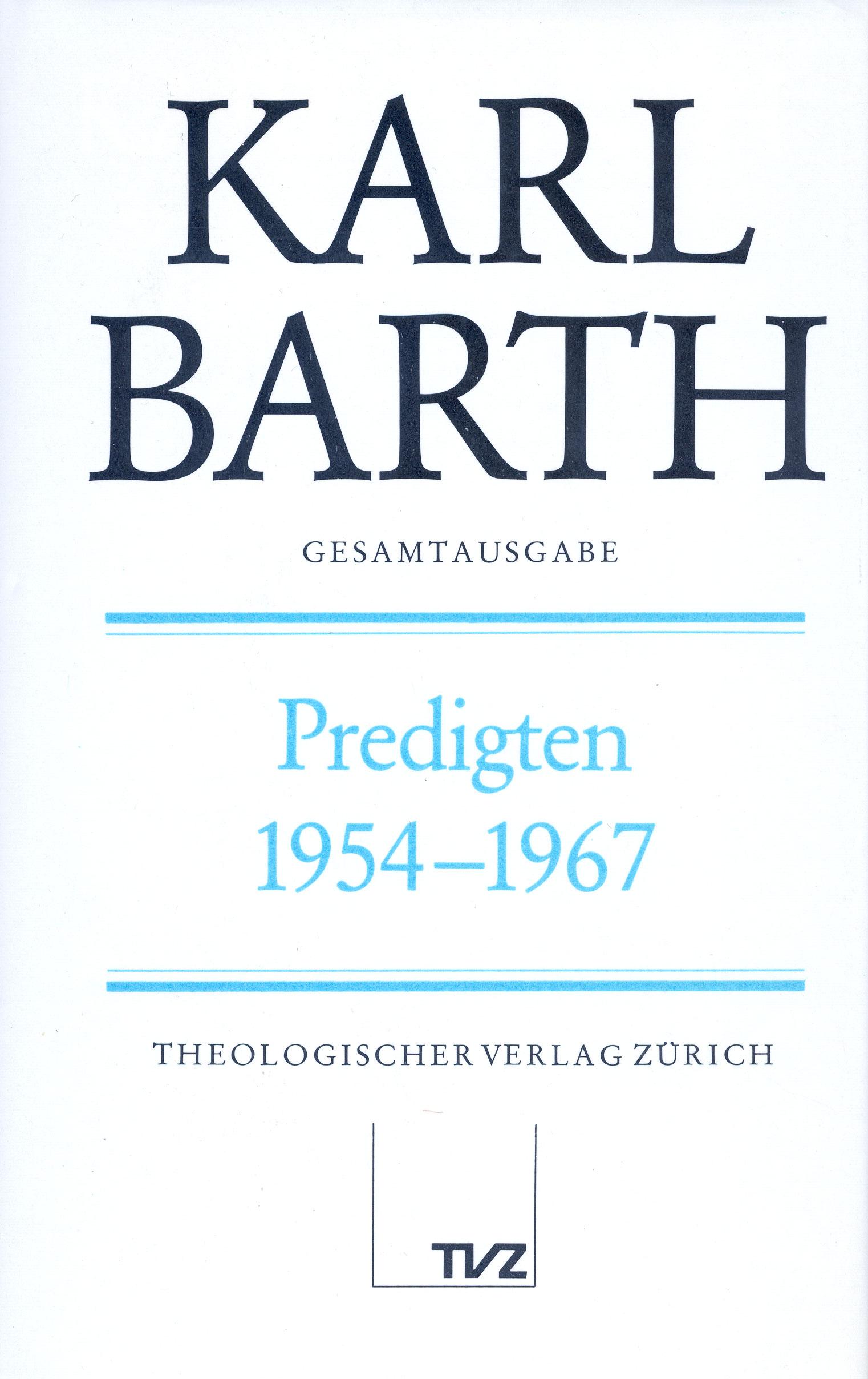 Vorderes Coverbild Abt. I: Predigten / Predigten 1954-1967