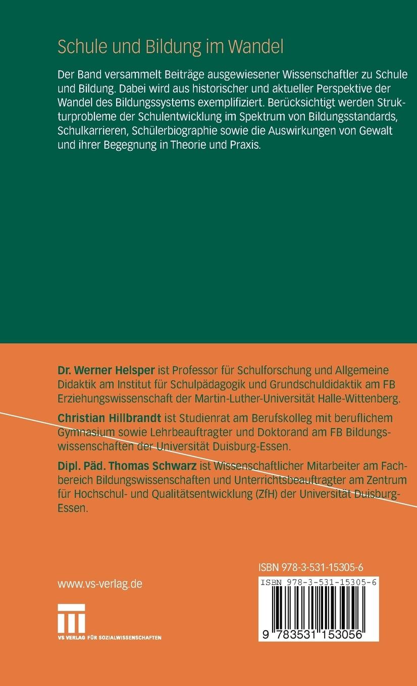 Rückseitencover Schule und Bildung im Wandel