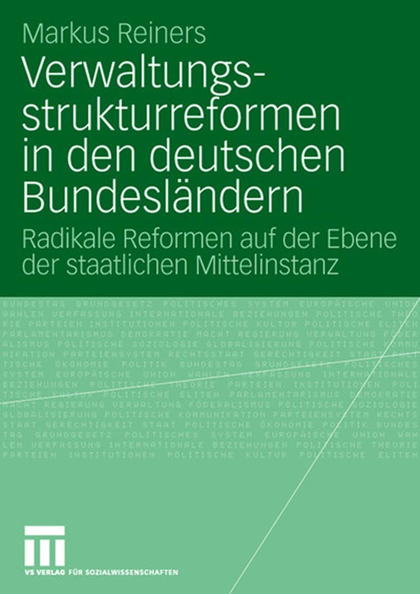 Vorderes Coverbild Verwaltungsstrukturreformen in den deutschen Bundesländern