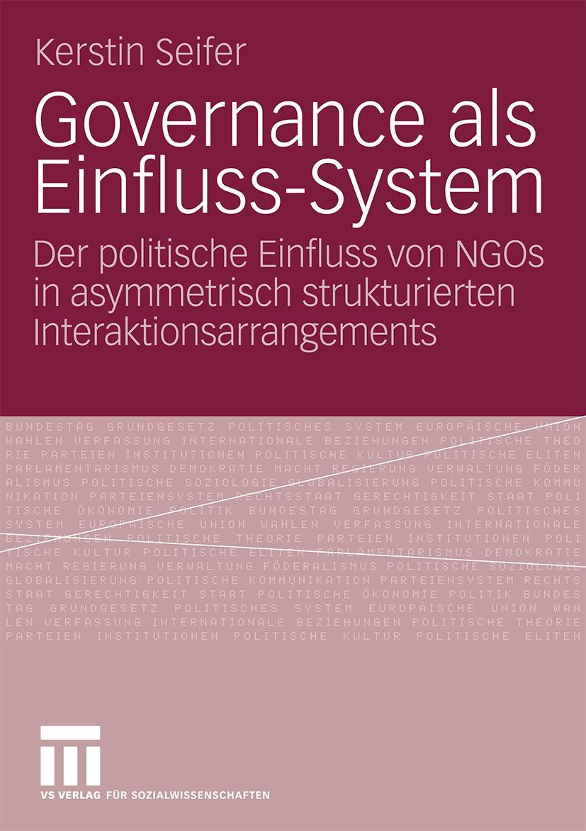 Vorderes Coverbild Governance als Einfluss-System