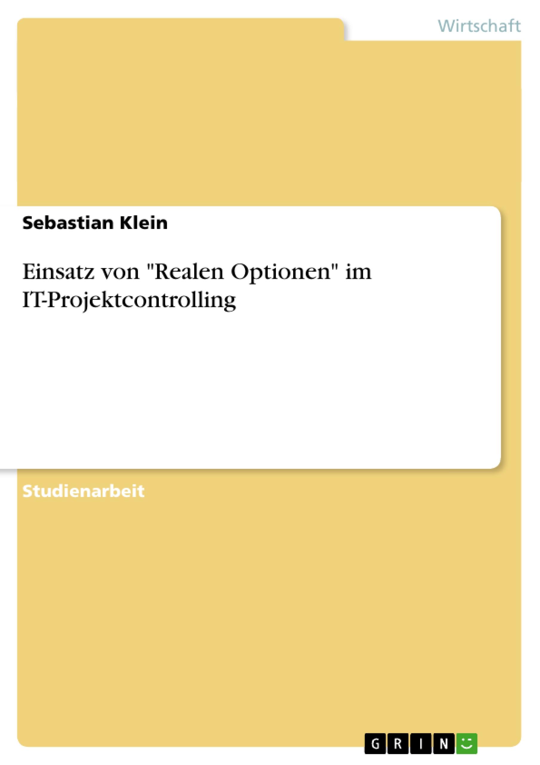 Vorderes Coverbild Einsatz von "Realen Optionen"  im IT-Projektcontrolling
