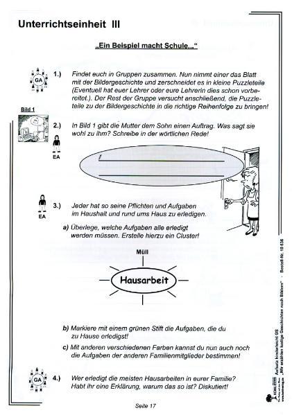 Beispielinhalt (Bild) Aufsatz kinderleicht - Wir erzählen lustige Geschichten nach Bildern