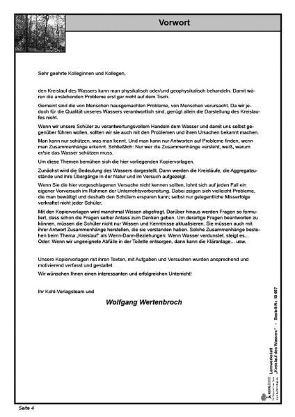 Beispielinhalt (Bild) Lernwerkstatt - Der Kreislauf des Wassers