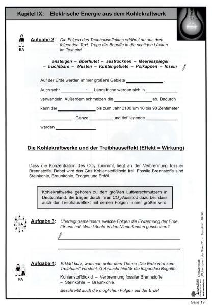 Beispielinhalt (Bild) Lernwerkstatt - 'Woher kommt der Strom?