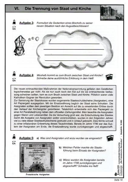 Beispielinhalt (Bild) Lernwerkstatt - Die Französische Revolution
