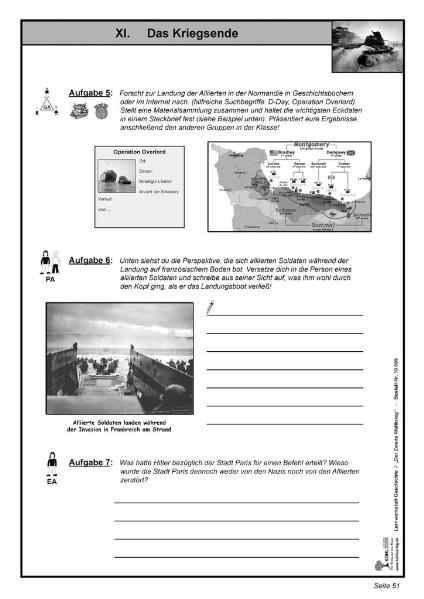 Beispielinhalt (Bild) Lernwerkstatt - "Blitzkrieg" Der Zweite Weltkrieg