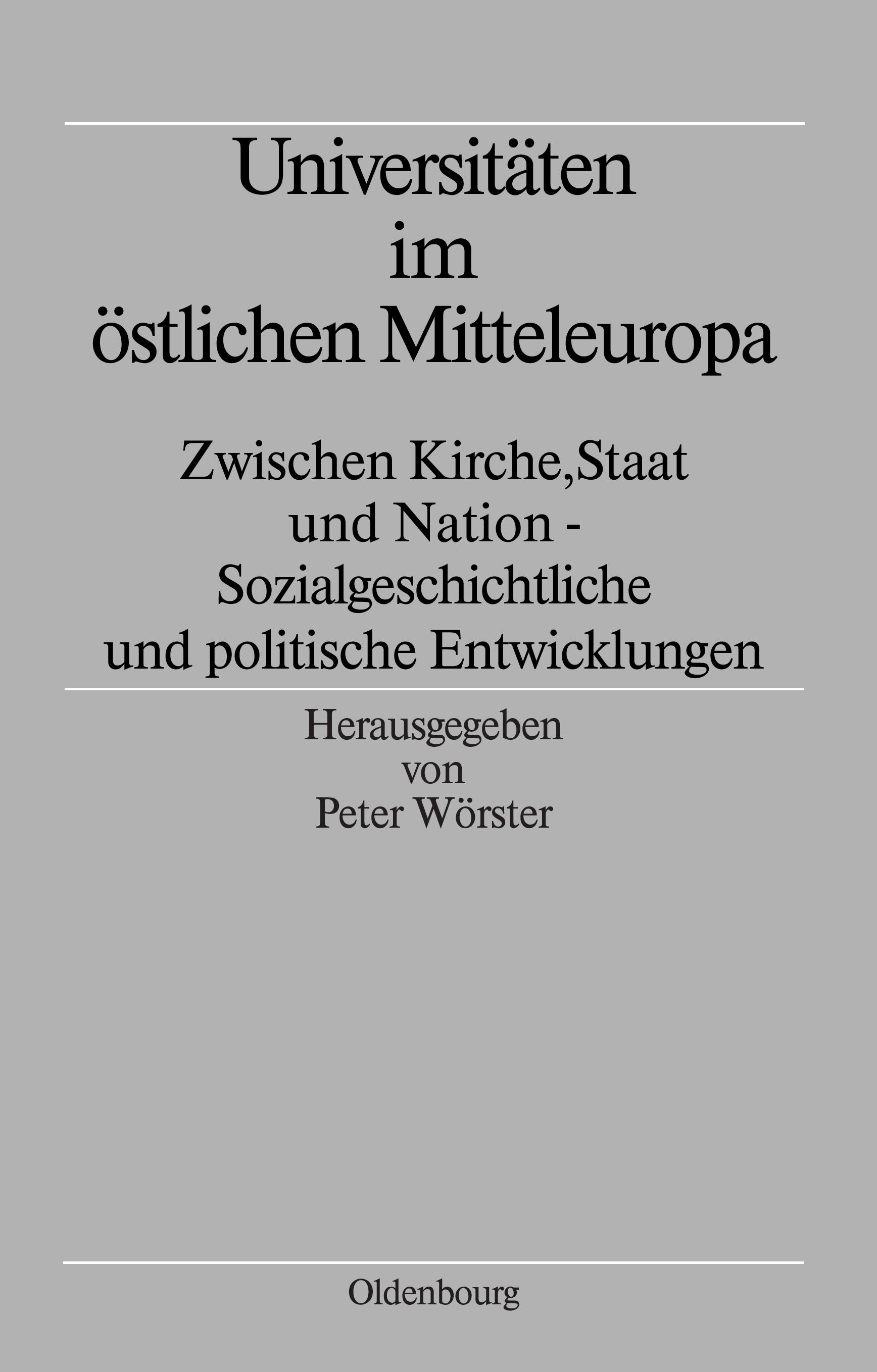 Vorderes Coverbild Universitäten im östlichen Mitteleuropa